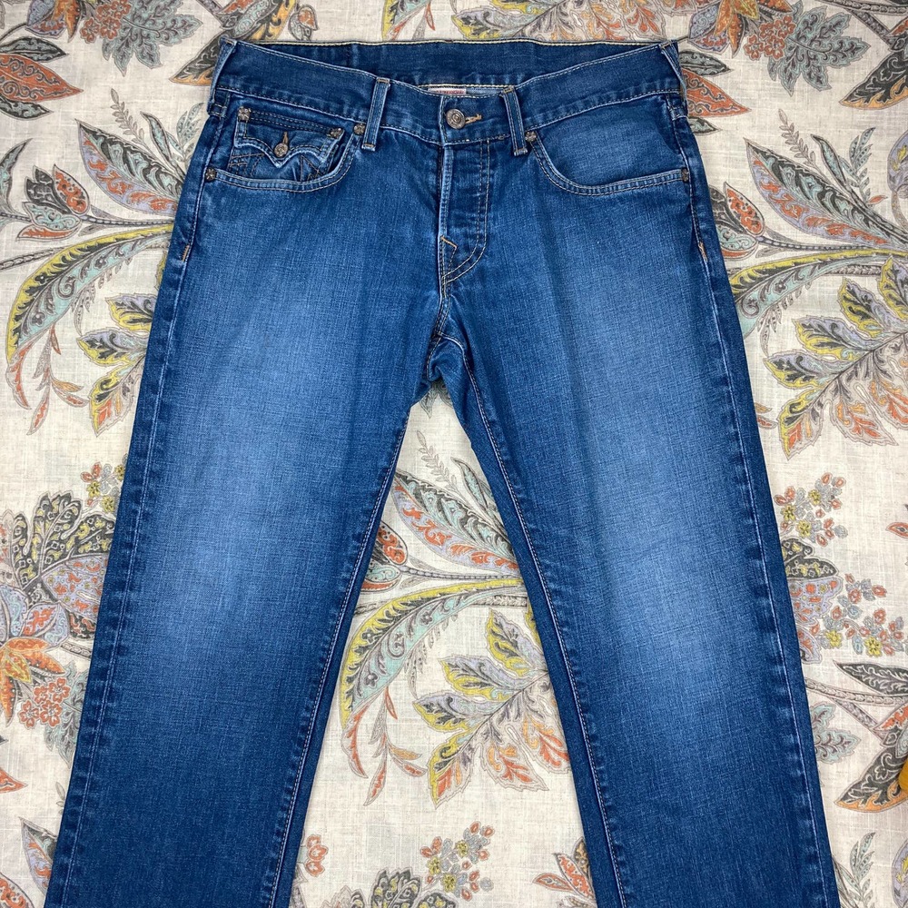 True Religion Mens World Tour Slim Blue Jeans 32 - Picture 2 of 12